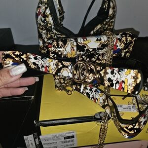 Mickey Mouse Print Crossbody Bag